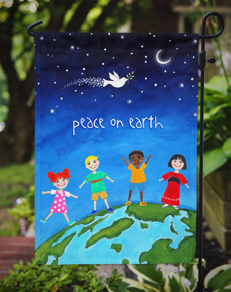 Peace on Earth Garden Flag 2-Sided 2-Ply