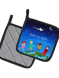 Peace on Earth Pair of Pot Holders