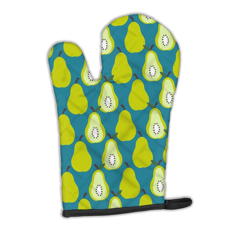 Pears on Green Oven Mitt