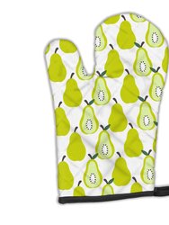 Pears on White Oven Mitt