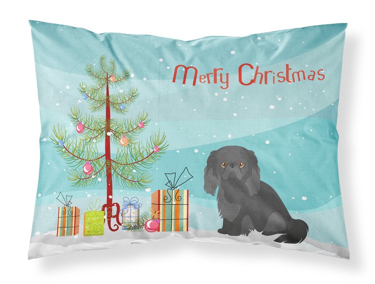 Pekingese Christmas Tree Fabric Standard Pillowcase