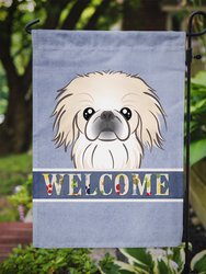 Pekingese Welcome Garden Flag 2-Sided 2-Ply