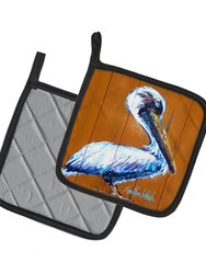 Pelican Hangin In Pair of Pot Holders