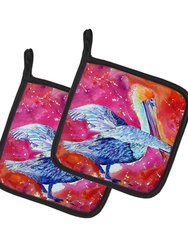 Pelican Pair of Pot Holders