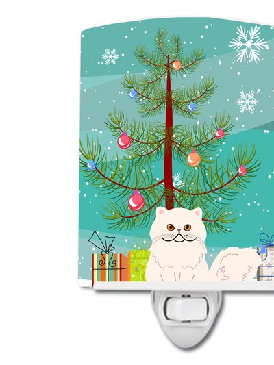 Caroline's Treasures Persian Cat Merry Christmas Tree Ceramic Night Light product