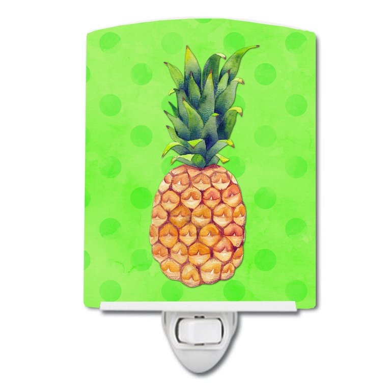 Pineapple Green Polkadot Ceramic Night Light