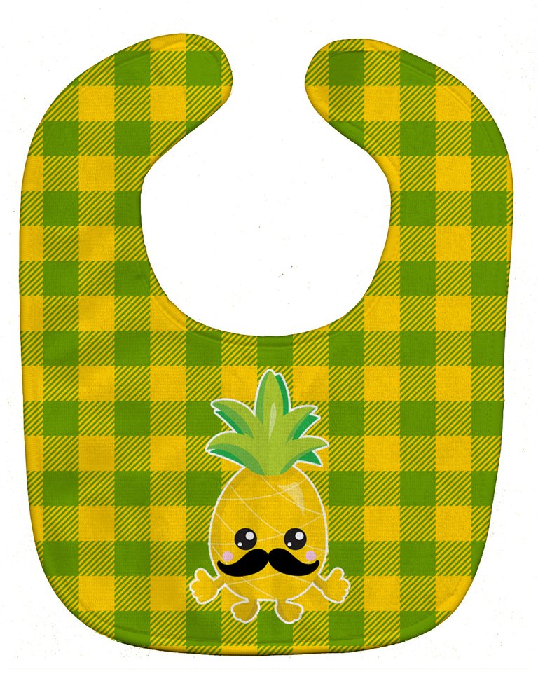 Pineapple Moustache Face Baby Bib