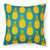 Pineapples on Teal Fabric Decorative Pillow