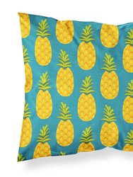 Pineapples on Teal Fabric Standard Pillowcase