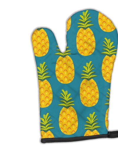 Caroline's Treasures Pineapples on Teal Oven Mitt product