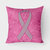 Pink Ribbon for Breast Cancer Awareness Fabric Decorative Pillow