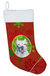 Pit Bull Red and Green Snowflakes Holiday Christmas Christmas Stocking