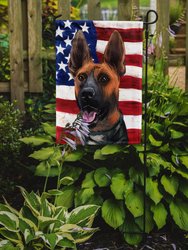 Plott Hound Dog American Flag Garden Flag 2-Sided 2-Ply