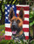 Plott Hound Dog American Flag Garden Flag 2-Sided 2-Ply