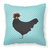 Polish Poland Chicken Blue Check Fabric Decorative Pillow