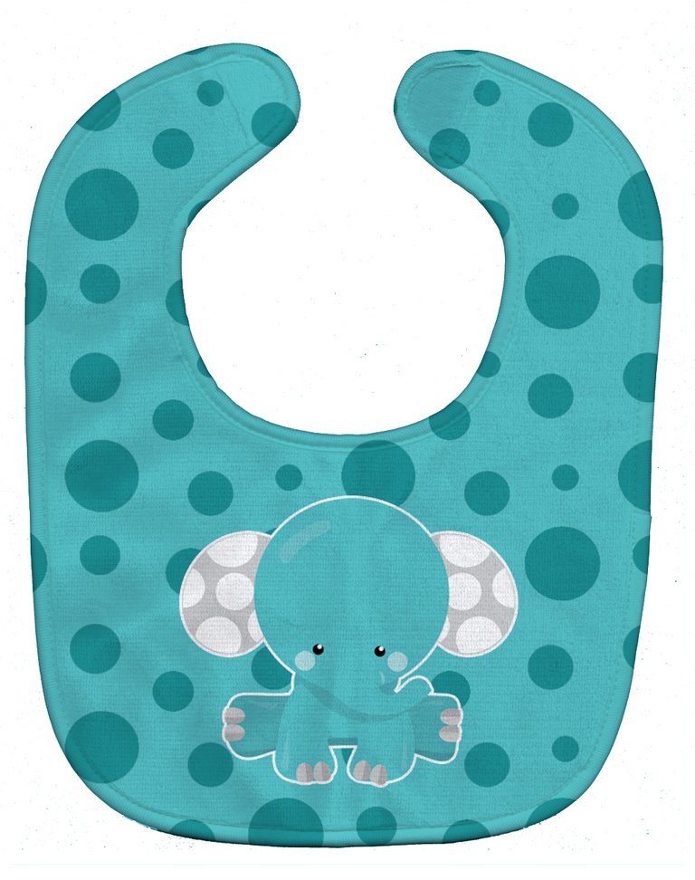 Polkadot Elephant Baby Bib