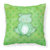 Polkadot Frog Watercolor Fabric Decorative Pillow