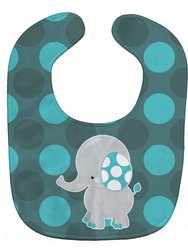 Polkadot Grey Elephant Baby Bib