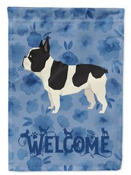 Polyester French Bulldog Welcome Garden Flag 2-Sided 2-Ply