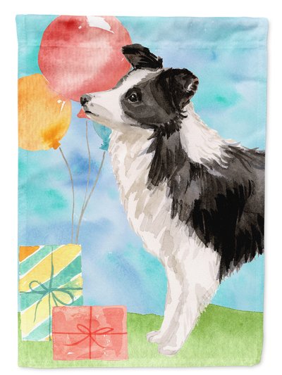 Caroline's Treasures Polyester Happy Birthday Border Collie Garden Flag 2-Sided 2-Ply product