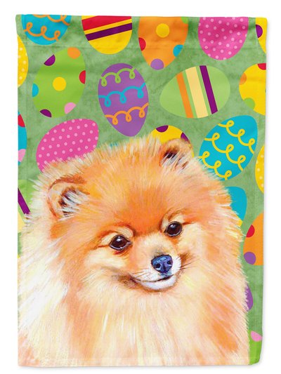 Caroline's Treasures Pomeranian Easter Eggtravaganza Garden Flag 2-Sided 2-Ply product