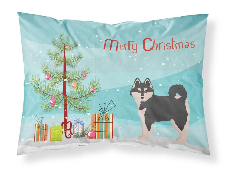 Pomsky #1 Christmas Tree Fabric Standard Pillowcase