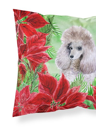 Caroline's Treasures Poodle Poinsettas Fabric Standard Pillowcase product