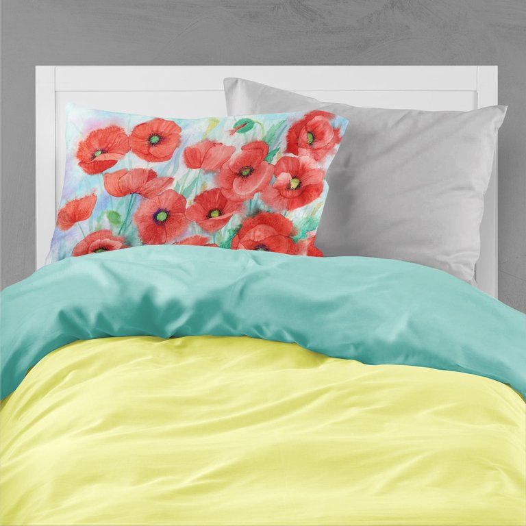 Poppies Fabric Standard Pillowcase
