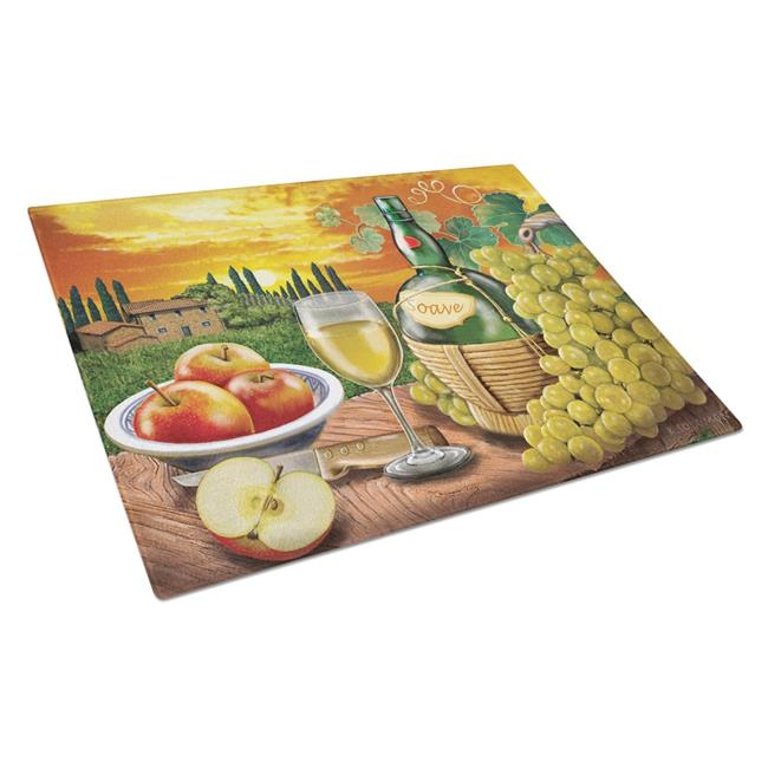 PRS4027LCB Soave, Apple, Wine & Cheese Glass Cutting Board - Large