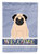 Pug Fawn Welcome Garden Flag 2-Sided 2-Ply