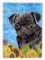 Pug In Summer Flowers Garden Flag 2-Sided 2-Ply