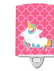 Quatrafoil Pink Unicorn Ceramic Night Light