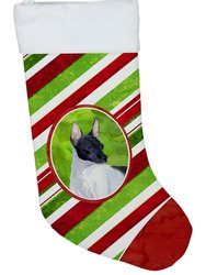 Rat Terrier Candy Cane Holiday Christmas Christmas Stocking