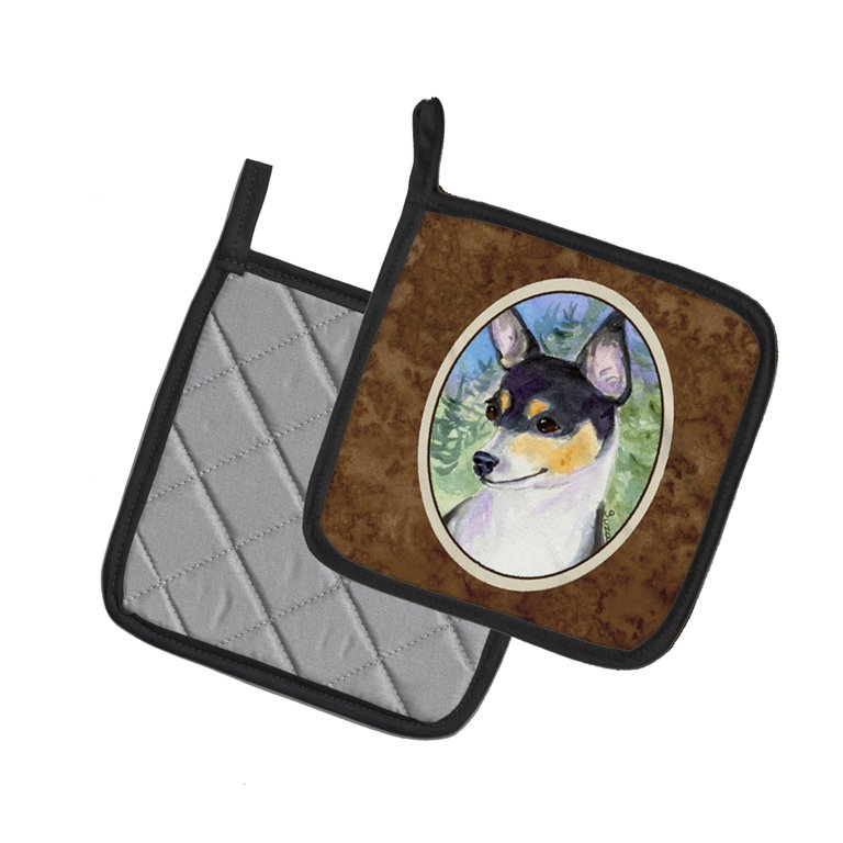 Rat Terrier Pair of Pot Holders