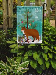 Red Fox Christmas Garden Flag 2-Sided 2-Ply