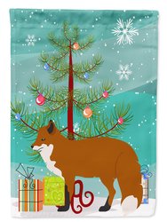 Red Fox Christmas Garden Flag 2-Sided 2-Ply