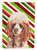 Red Miniature Poodle Candy Cane Christmas Garden Flag 2-Sided 2-Ply