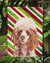 Red Miniature Poodle Candy Cane Christmas Garden Flag 2-Sided 2-Ply