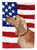 Red Tan Dachshund Patriotic Garden Flag 2-Sided 2-Ply
