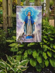 Religious Blessed Virgin Mother Mary Garden Flag 2-Sided 2-Ply