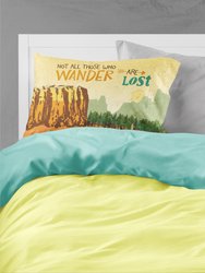 Retro Camper Camping Wander Fabric Standard Pillowcase
