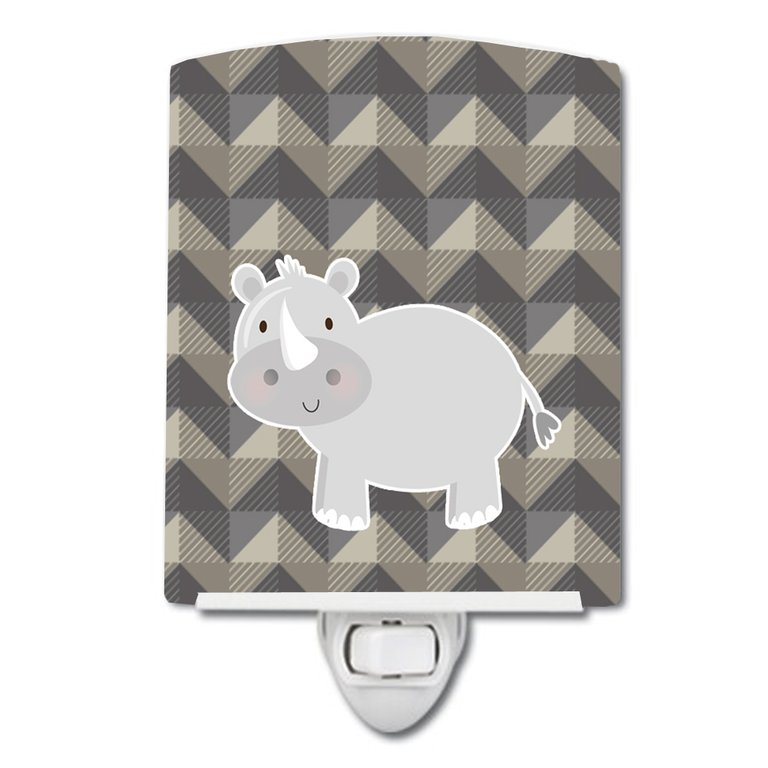 Rhinoceros Ceramic Night Light