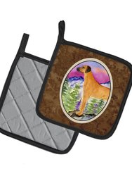 Rhodesian Ridgeback Pair of Pot Holders