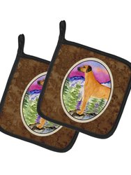 Rhodesian Ridgeback Pair of Pot Holders