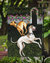 Rose Garden Frolick Greyhounds Garden Flag 2-Sided 2-Ply