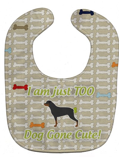 Caroline's Treasures Rottweiler Dog Gone Cute Baby Bib product