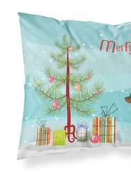 Rottweiler Merry Christmas Tree Fabric Standard Pillowcase