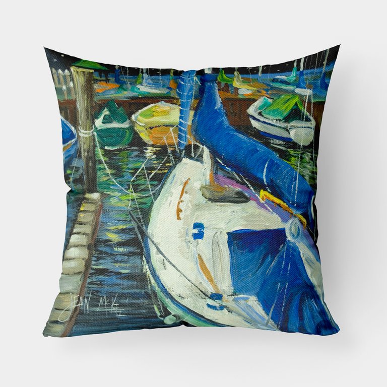 Sailboats Fabric Decorative Pillow