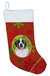 Saint Bernard Red Green Snowflake Christmas Christmas Stocking