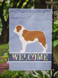 Saint Bernard Welcome Garden Flag 2-Sided 2-Ply